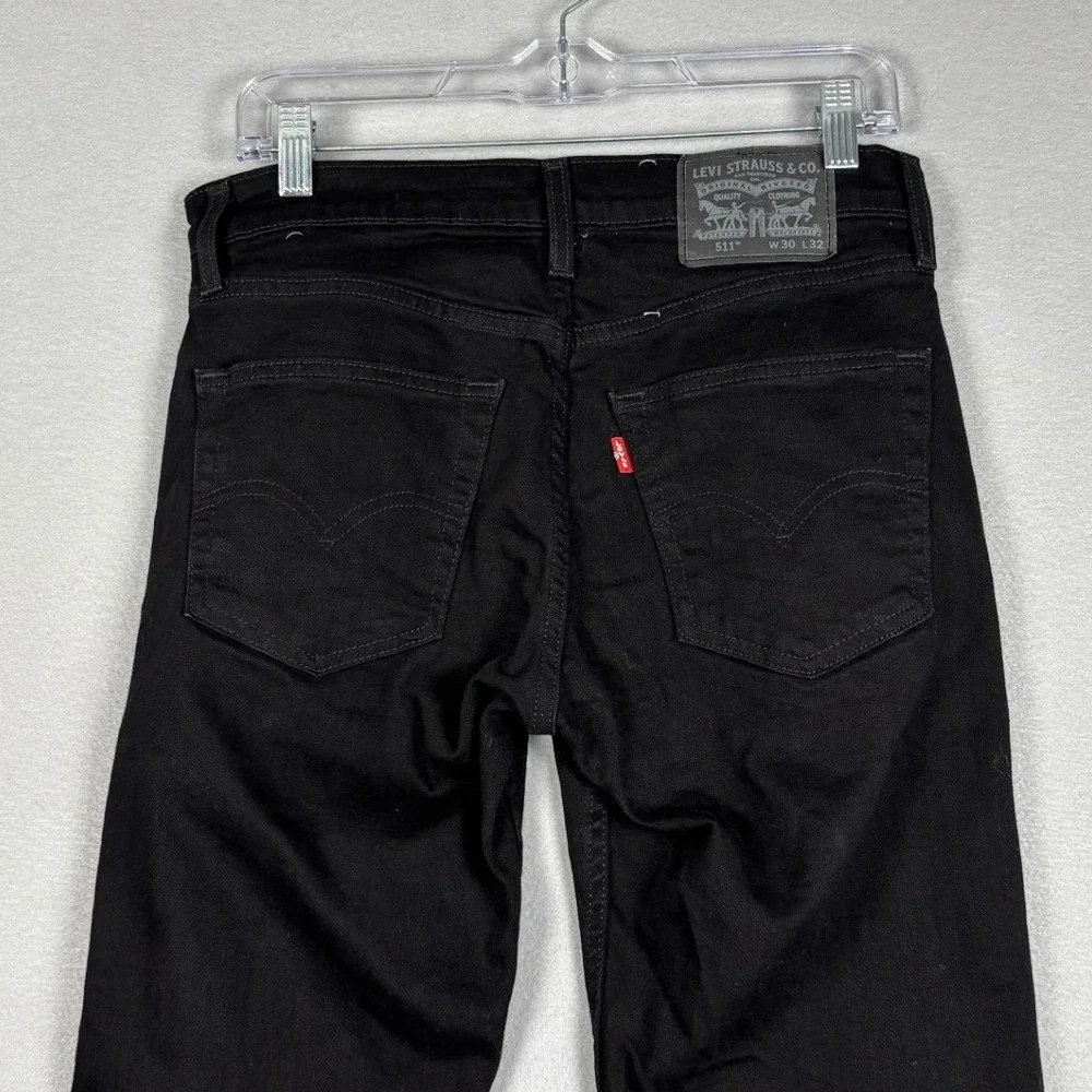 Levi's 511 Slim Fit Jeans Stretch Denim 30x32 Black 04511-1907 Mens